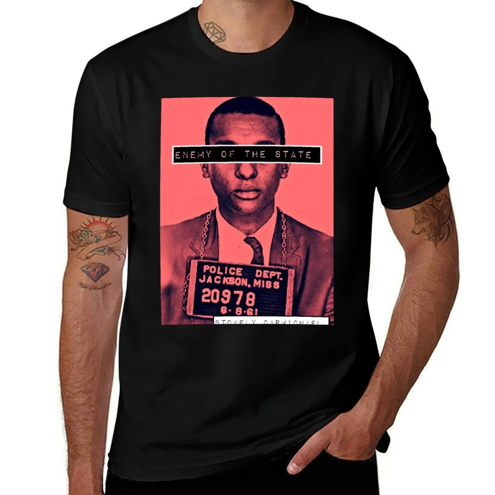 Stokely Carmichael (R) T-Shirt Work Basic Short Sleeve Top