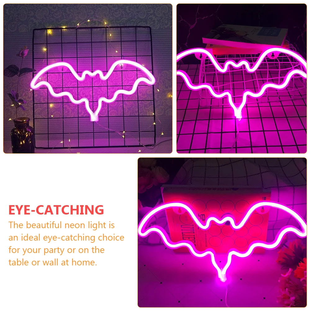 

Led Bat Shape Neon Light Decor For Bedroom Living Room Office Party Wall Lamp Night Light Atmosphere Lighting Decorative Led