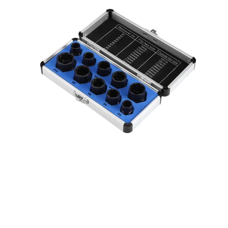 Oem 10pcs Diy Grade Car Wheel Nut Removal Tool Set Twist Socket & Screw Extractor For Nut Lock Remover Automotive Tools