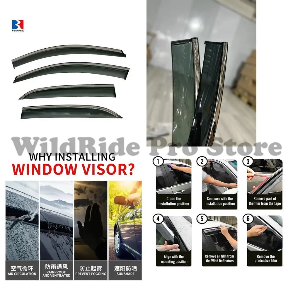 

1 комплект для автомобильного дефлектора для Ford Focus 2012-2018 OEM ПК автомобильные аксессуары из нержавеющей стали оконный козырек