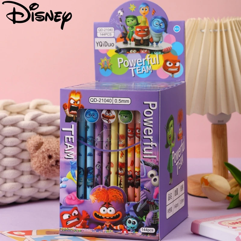 

12/144pcs Inside Out Doll Gel Pen Kawaii Student Writing Tools 0.5 Cute Signature Press Pen Office Supplies Stationery