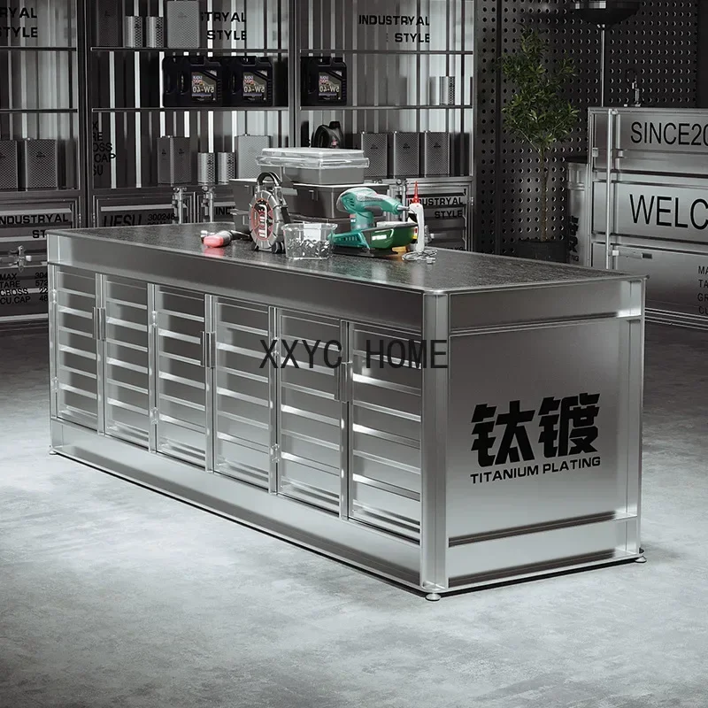 Iron Creative Clothing Store Shoes and Hats Island Cabinet Storage Double-Sided Pattern Sample Trendy Display Cabinet