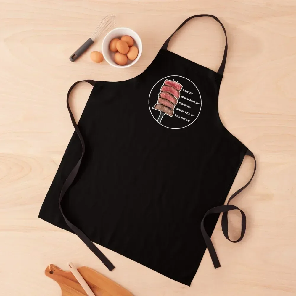 

Meat Temperature Guide - Doneness Apron Chef Uniform For Men Christmas gift Apron