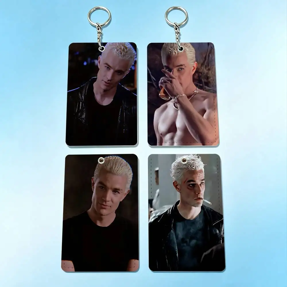 

J-James Marsters Spike Buffy Badge Holder Keychain For Bank Business Work Card Holder Student Card Protective Case Bus Card