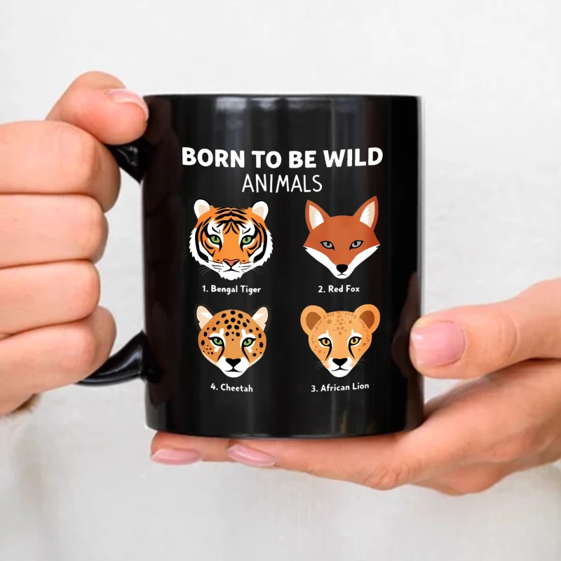 Black coffee mug with 
