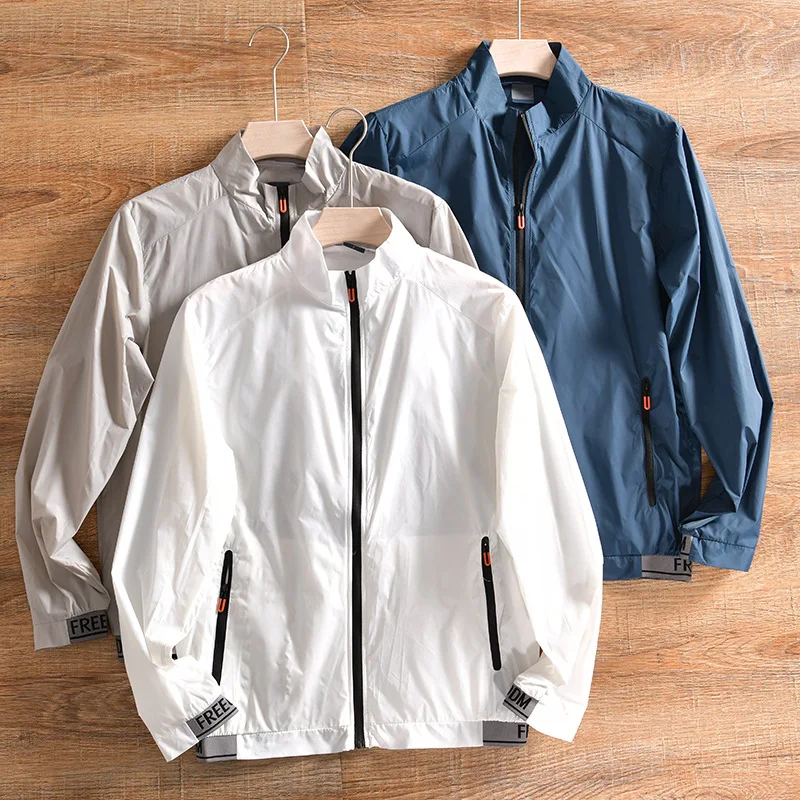 

Summer Men's Fashion Casual Stand-Up Collar Skin Clothing