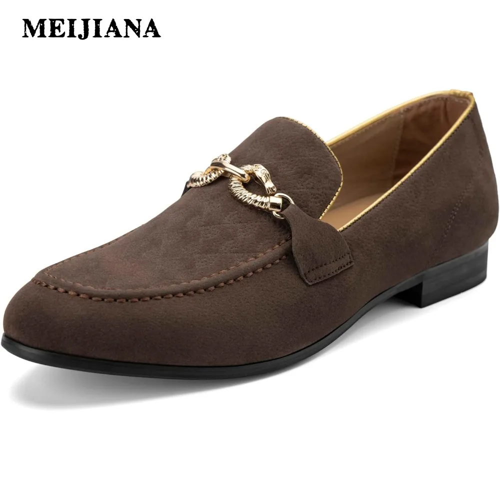 

Meijiana Men's Fashion Classic Faux Leather Loafers and Weeding Dress Shoes for Men