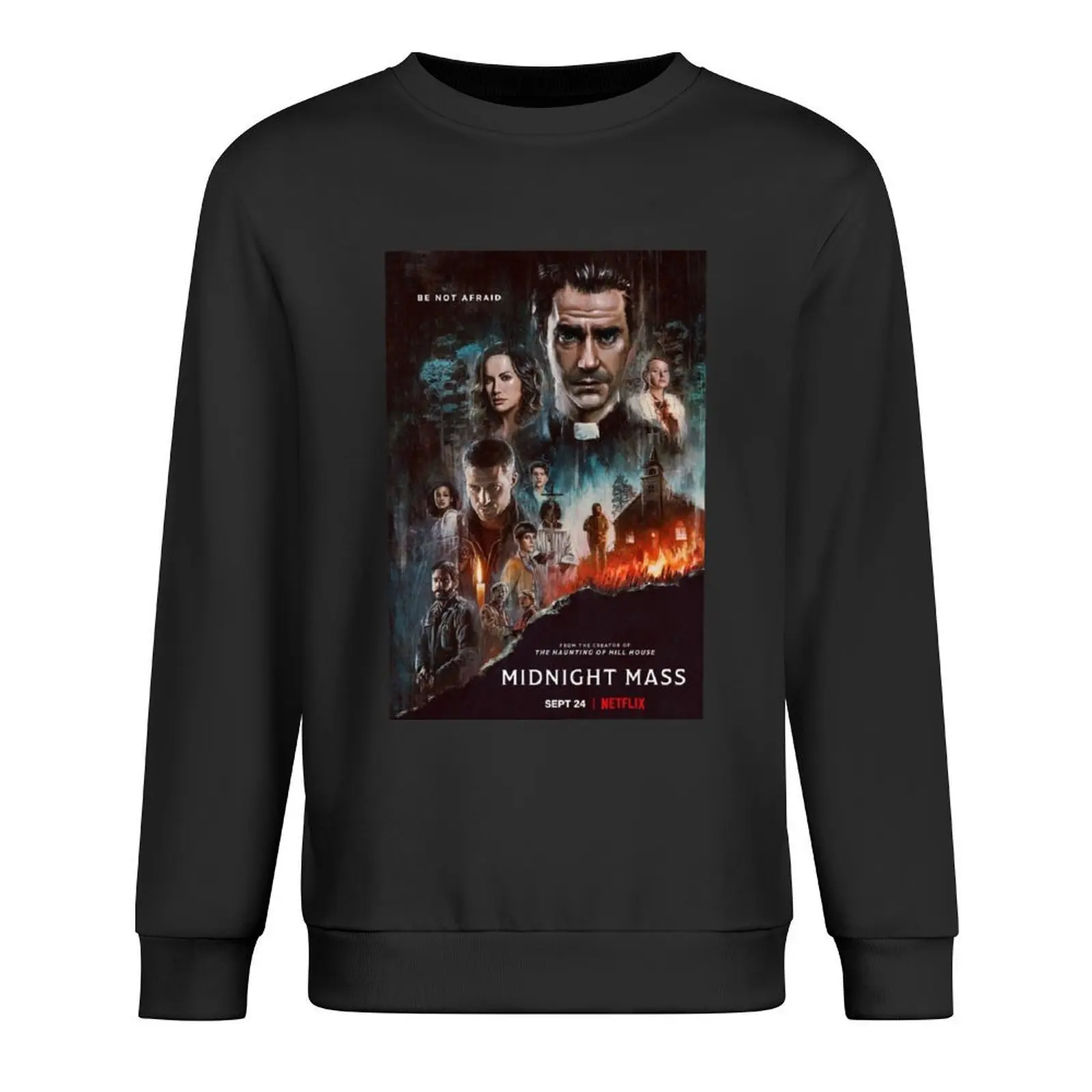 

Midnight Mass afraid Pullover fashion men mens clothing korean style clothes men's sweat-shirt sweatshirt men