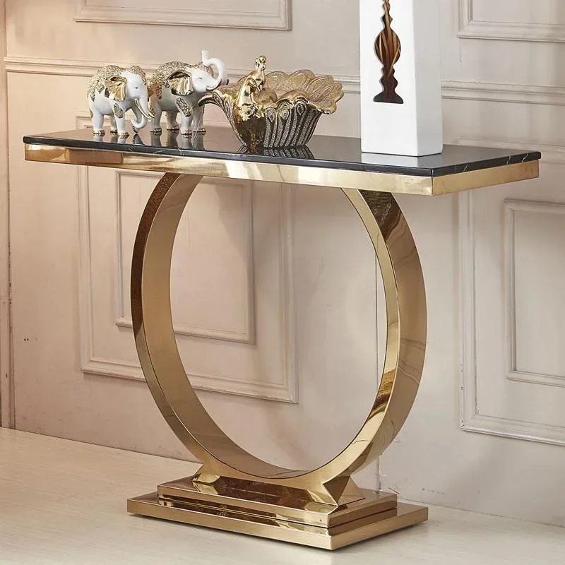 #For Living room furniture mirrored hallway table modern console tables marble console table with mirror for home CT004