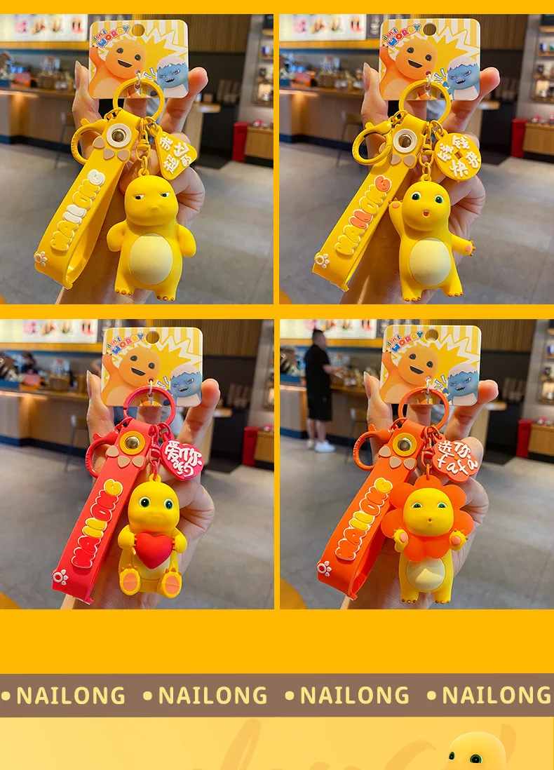 Cartoon Nailong Schlüsselanhänger Kawaii Milchdrache Schultasche Dekorativer Anhänger als Geburtstagsgeschenk für Ihre Freundin – Detail 9