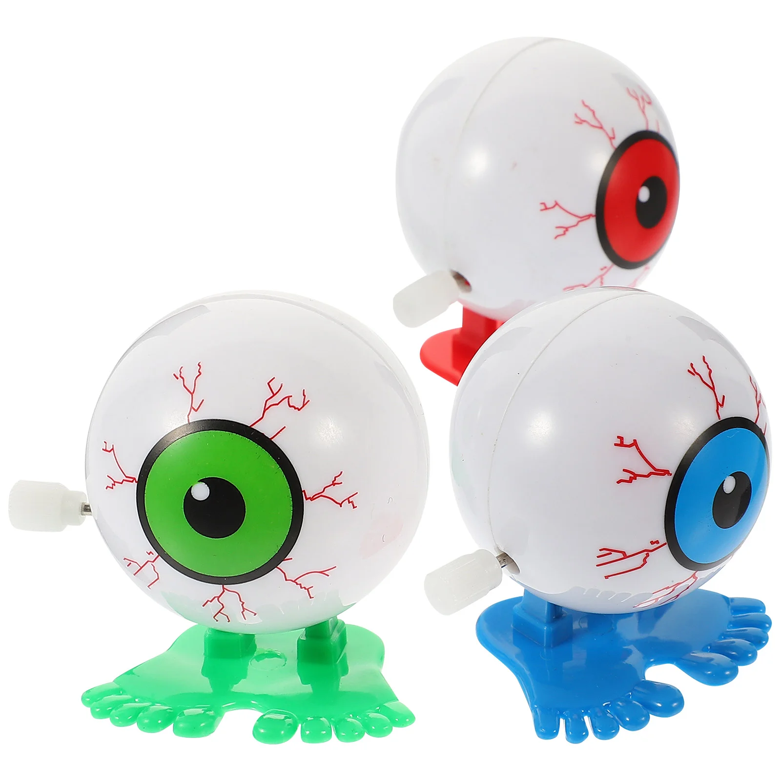 3 Pcs Cartoon Children Clockwork Eyes Round Girl Toddler Toys Wind up Plaything