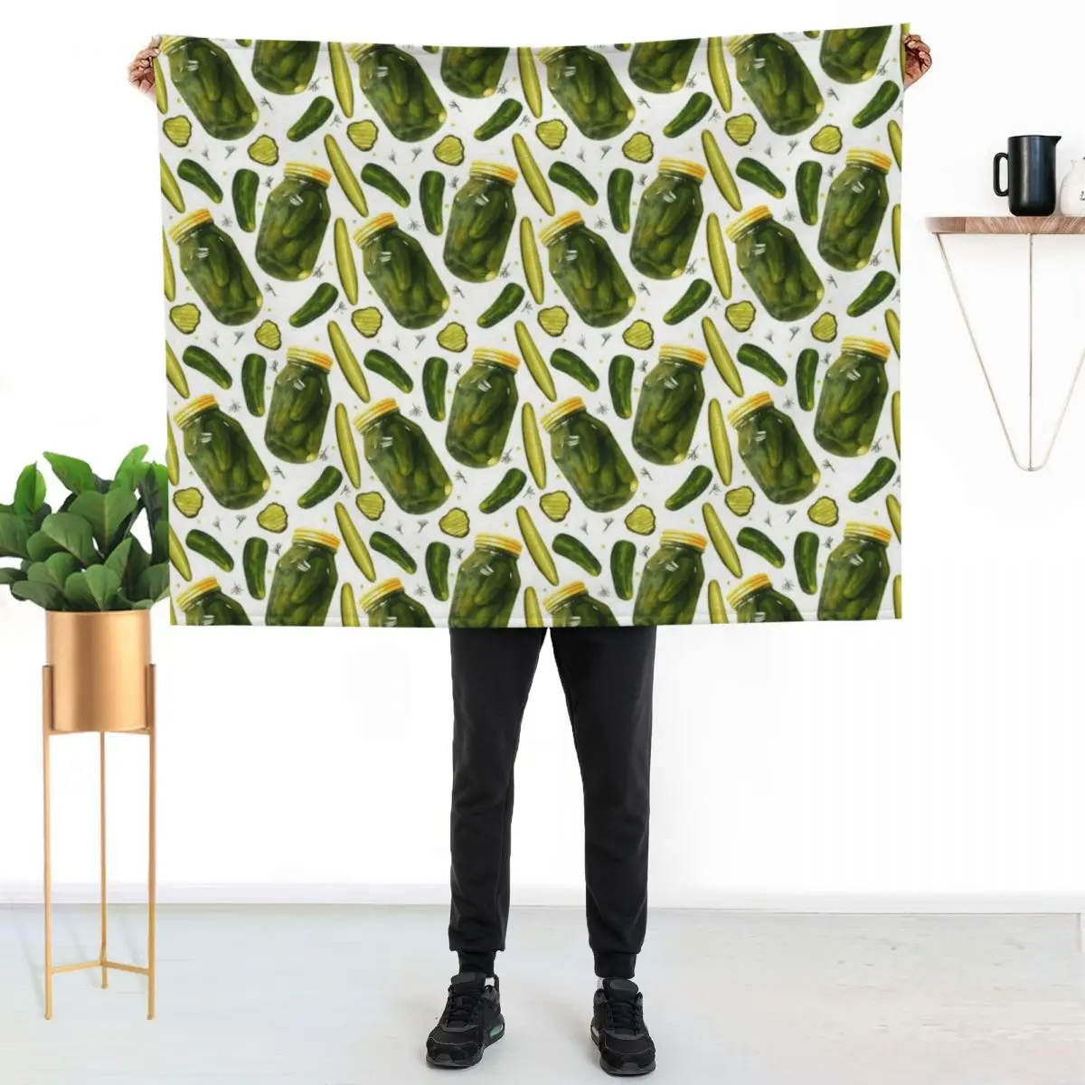 Pickles Pickles Pickles by Christine Leader Throw Blanket blankets ands Custom Heavy for babies Blankets