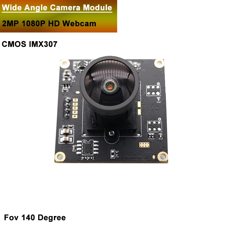 Full HD 1080P CMOS IMX307 140 stopni USB 2.0 moduł kamery 60FPS 1920*1080 MJPEG YUY2 PCBA kamera internetowa USB