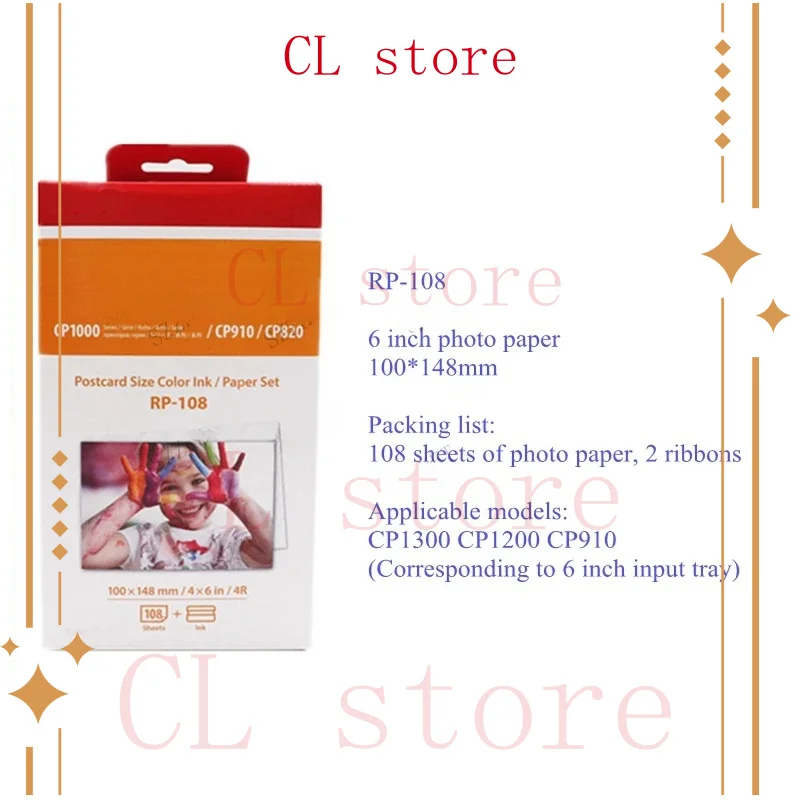 

RP108 KL108 paper for KL36IP KC36IP KC18IS KC18IL Photograph paper CP1300 CP1200 CP910 CP1500 Photo Paper RP108 KP108 KL108