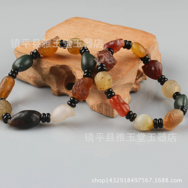 

Мужской браслет Gobi из агата и женского агата Alashan Jade неправильной формы