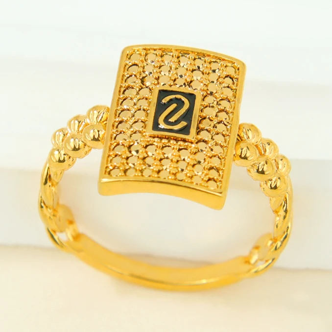 Luxuriöse Zirkonia-Monaco-Ringe, 21k vergoldet, italienischer, unregelmäßiger, cooler Hip-Hop-Ring, Dubai, für Damen, Event, Party, hypoallergener Schmuck – Detail 13