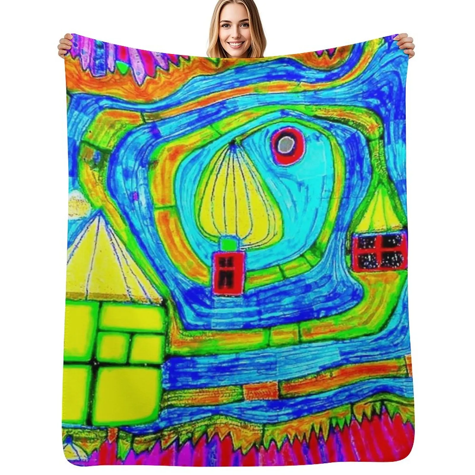 The End of Waters neon Throw Blanket Plush Fuzzy Cozy Blanket for Couch Sofa