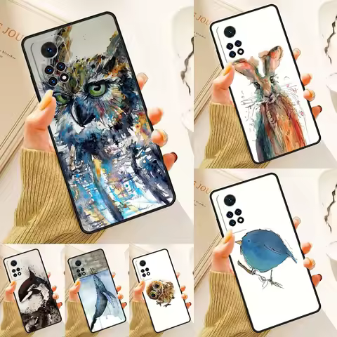 Whale Bird Rabbit Case For Samsung Galaxy S24 Plus S23 S20 S21FE Lite S22 Ultra Note 20 S8 S9 S10 Phone Coque