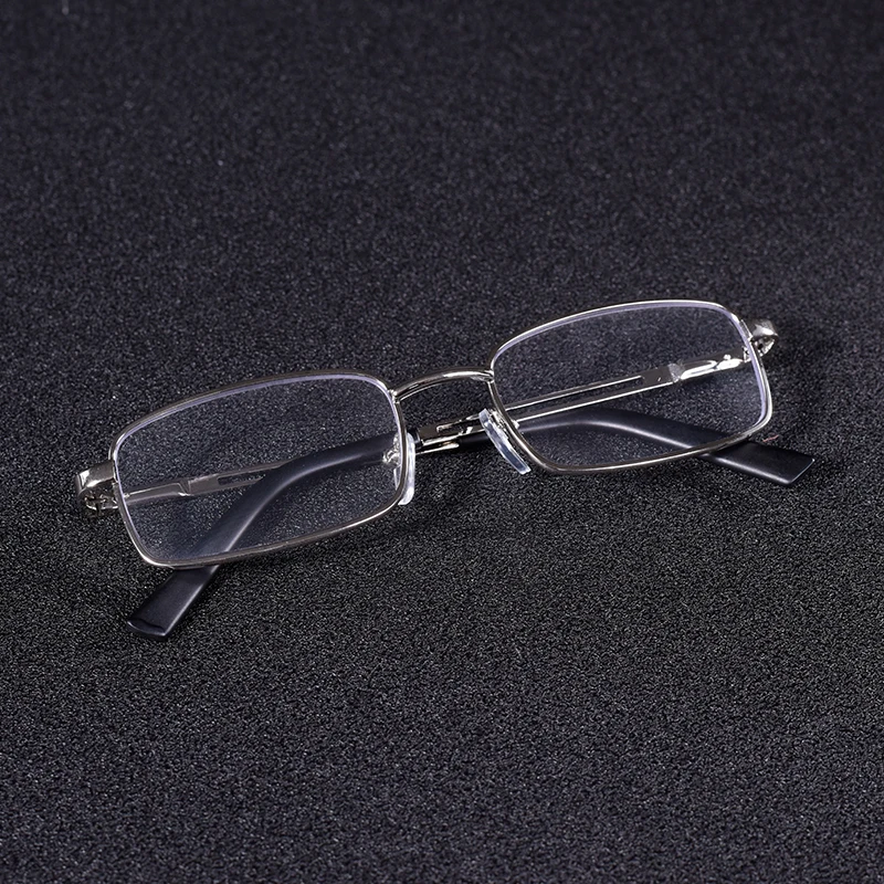 Vintage Quadratische Lesebrille Rahmen Metall Männer Mode Klassische Business Brillen Blau Licht Blockieren Klare Linse +75 + 125 + 2 – Detail 10
