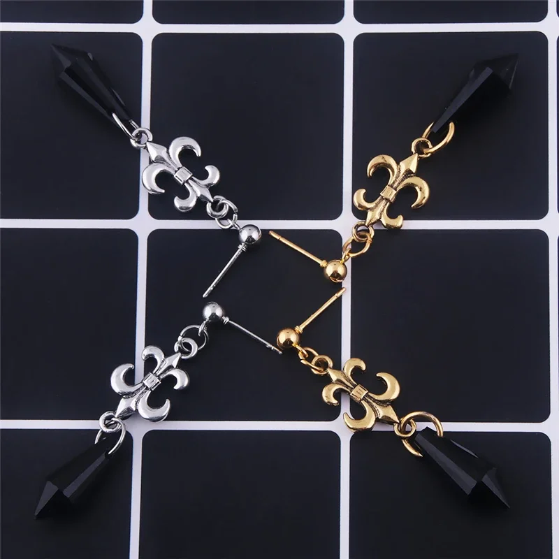 Black Lady Evil Black Crystal Earrings Tsuking Usagi Anime Cosplay Earrings for Women Jewelry Accessories Props