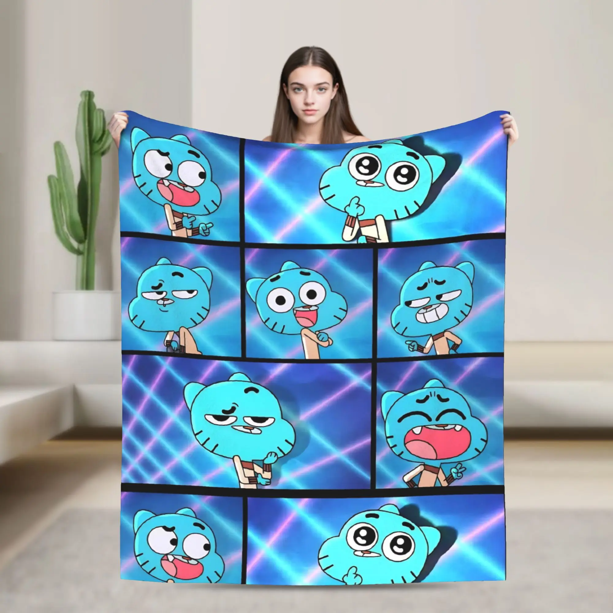 Gumballs Knitted Blankets Fleece Super Warm Throw Blankets for Outdoor Travel Bedspread