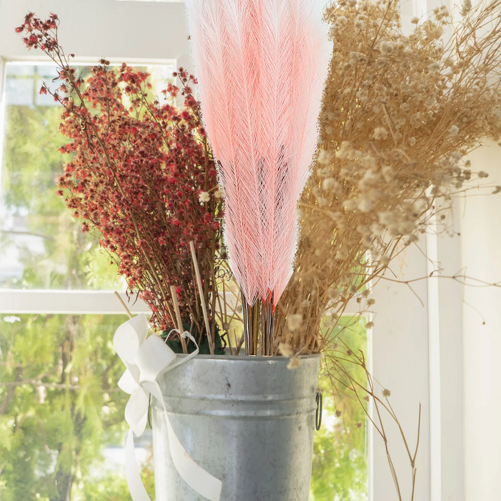 

10 Pcs Flowers Fabric H Wrapped False Adorn Stems Home Office Decor Simulated Diy Bouquet Plant Arrangement
