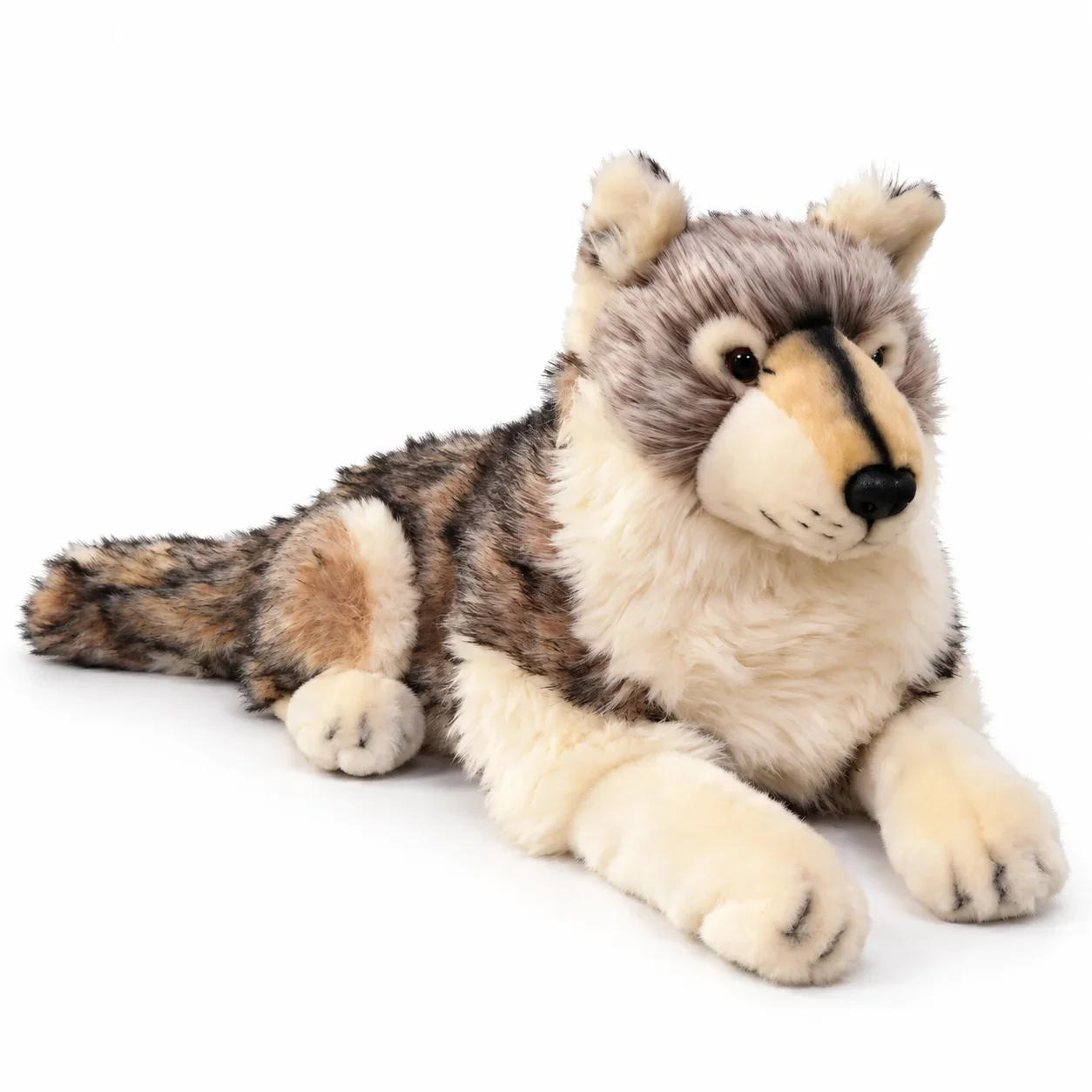 Ultra-Realistic Wolf Plush Toy, Simulated Animal Doll, Soft Pillow, Children's and Adult Gifts, Home Decoration, Comfort Compani
