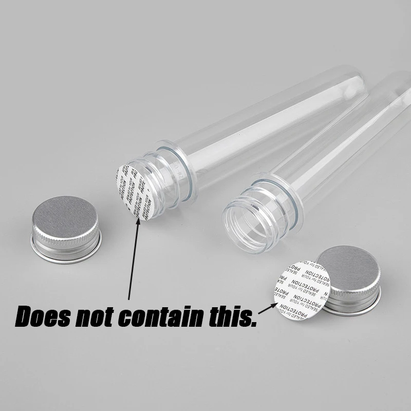 1PC 40ml Plastic Storage Tubes Lab Test Tubes with Screw Lid Round Bottom Candy Cosmetic Travel Lotion Containers
