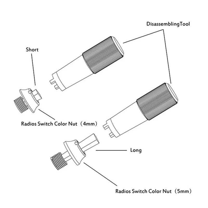 SCLS Remote Control Gear Switch Nut Toggle Switch Aluminum Alloy Toy Equipment Replacement