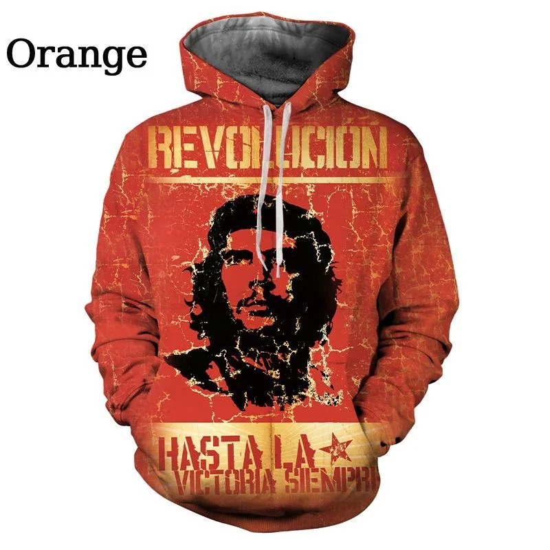 Hoodies Che Guevara Hero 3d Print Sweatshirts Women Men Hooded Oversized Hoodie Hip Hop Kids Pullover Sweatshirts Tracksuits