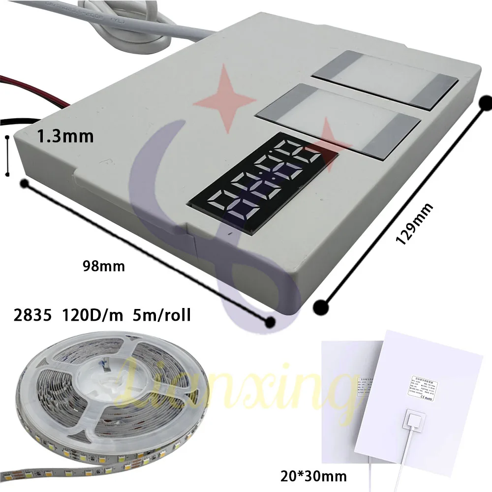 Touch Mirror Sensor Switch 12WSmart bathroom cabinet with mirror 5mLED strip 2835 120D  Anti-Fog Film Strip light controller