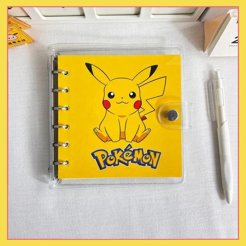 Anime Pokemon Pikachu Loose leaf Notebook for Elementary School Students with High Beauty, Detachable Cartoon Handbook