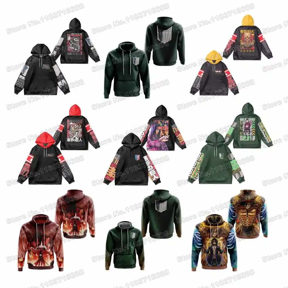 

Attack on Titans Anime Fishing Camping Men's Hoodie Harajuku Autumn Winter Streetwear Clothe Yuji Itadori Plus Size Hoodie