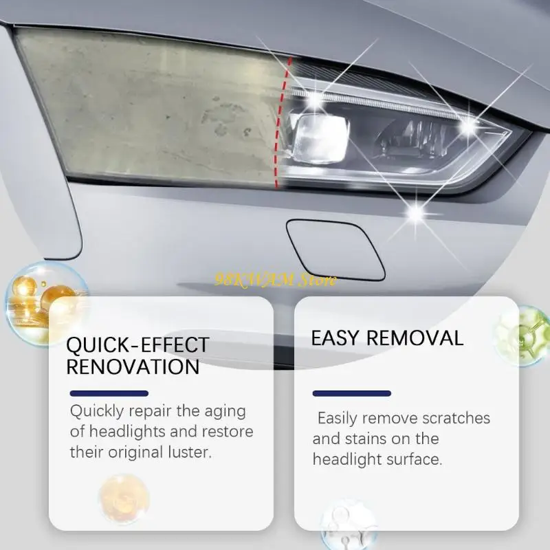 68UF 30ml Car Headlight Restoration Polishing Liquid Headlamp Scratch Remover Repair