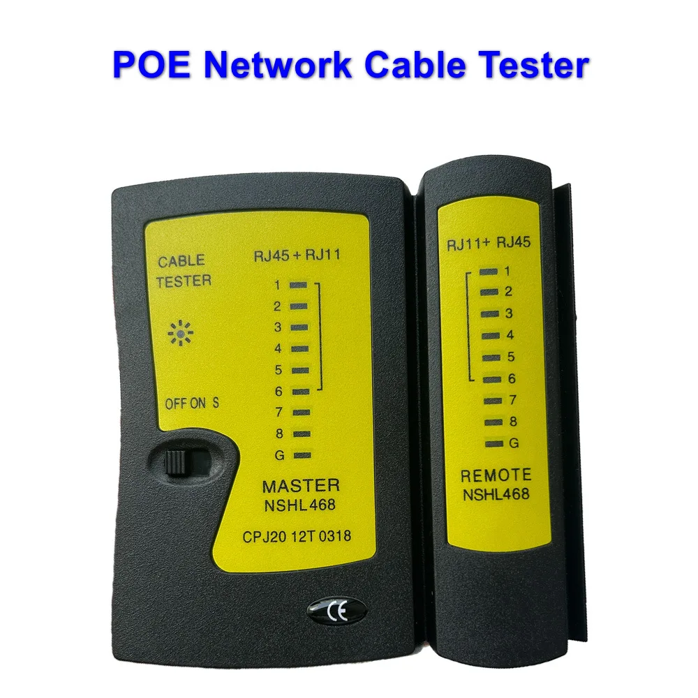 Тестер кабеля UTP Тестер сетевого кабеля RJ11/RJ45 и комплект для обжима сетевого кабеля Тестер сетевого кабеля с функцией обрыва PoE