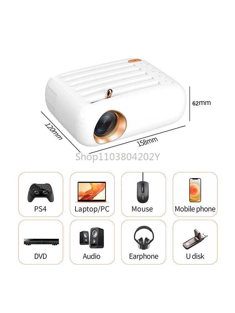 Mobile Projector WiFi Android iPhone/iPad Mobile Phone Bluetooth