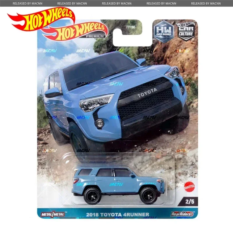 Prawdziwa Hot Wheels kultura samochodowa Premium 2018 Toyota 4runner HW Off Road zabawki dla chłopców dla dzieci 1/64 kolekcja samochodów odlewu