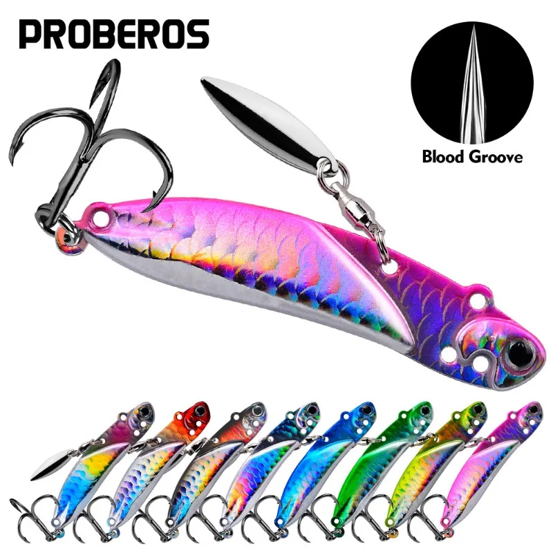 

2pcs 8 Colors Metal VIB Fishing Lure 5/10/12/15/20g Vibration Spoon Hard Baits Crankbait Wobbler Swimbait Cicada VIB Tackle