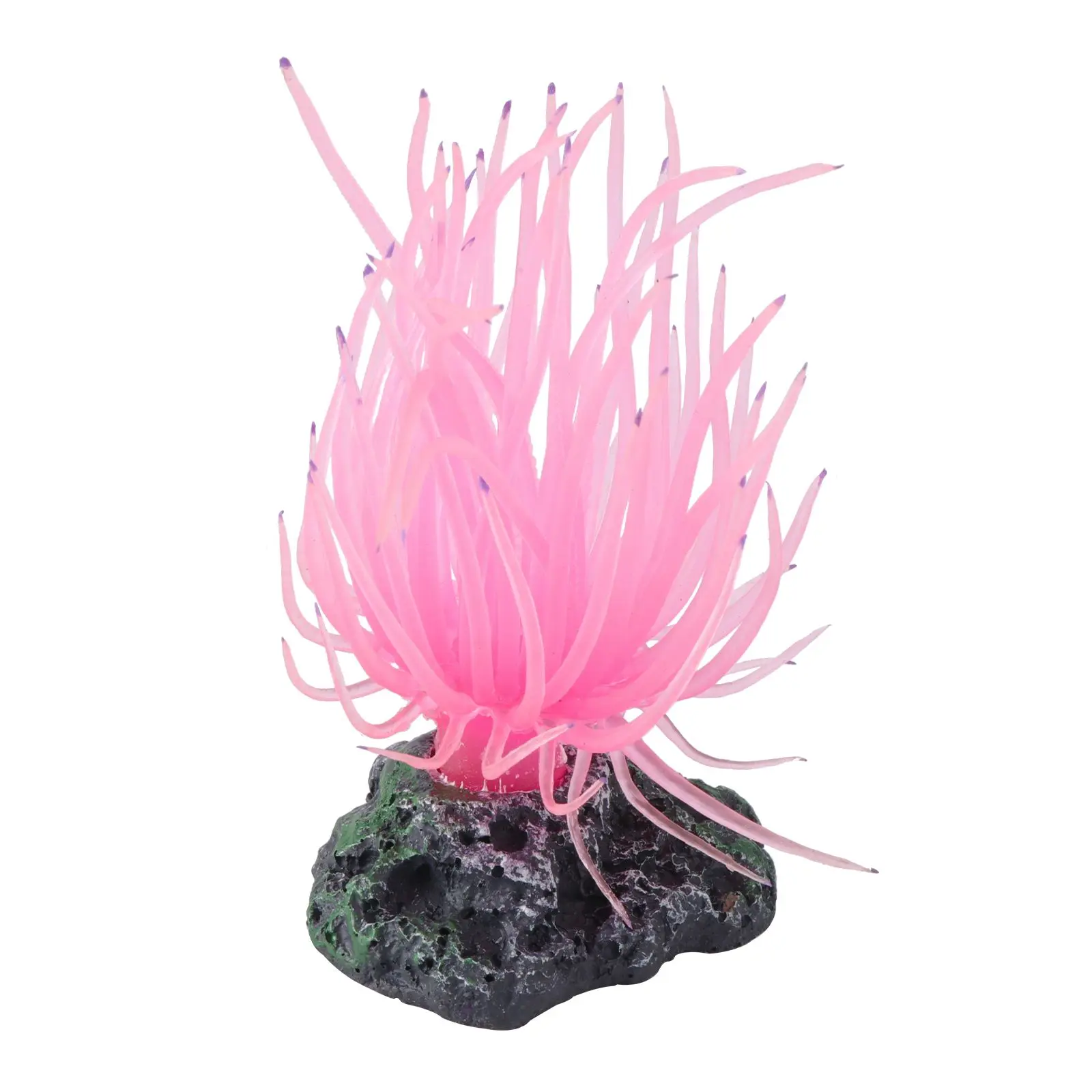 

Pink Artificial Sea Anemone Fish Tank Coral Lifelike Fish Tank Plant Water Landscape Aquarium Supplies