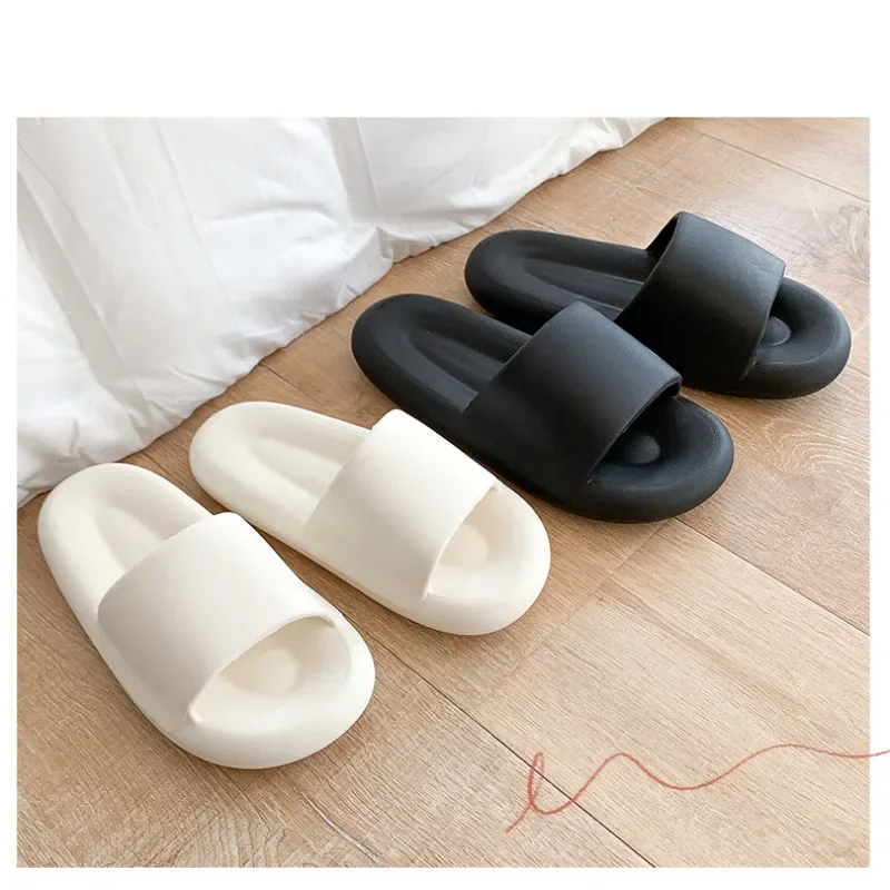 Home Slippers with Thick Soles Anti Slip and Silent Bathroom Sandals for Men To Wear Externally Women's Summer