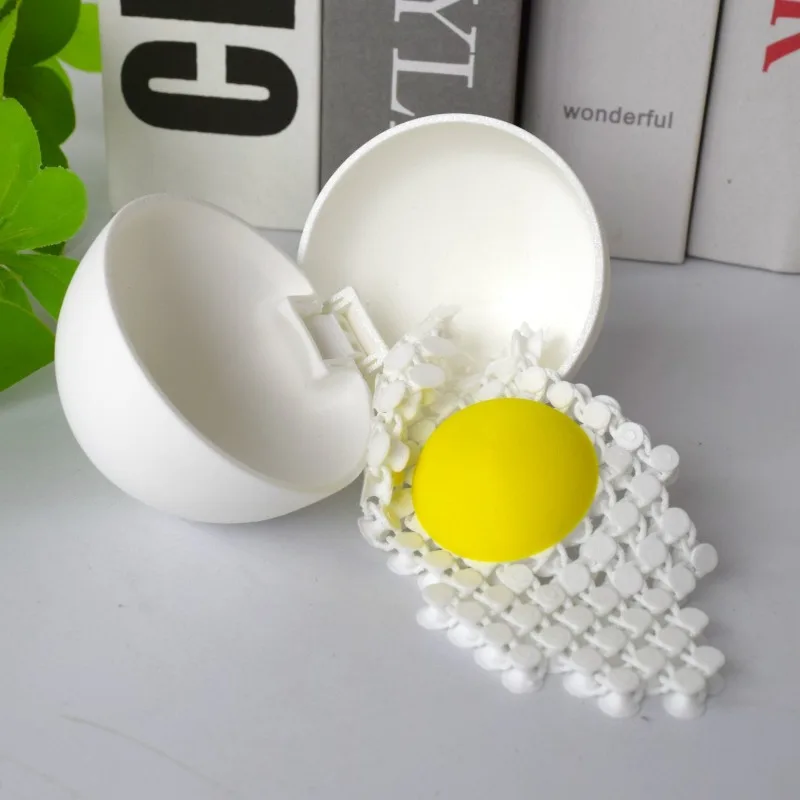 3D Printed Realistic Eggshell Toy Egg, Stress Relief Fidget Decor Cute Easter Ornament for Holiday Scene Layout and Desk Display