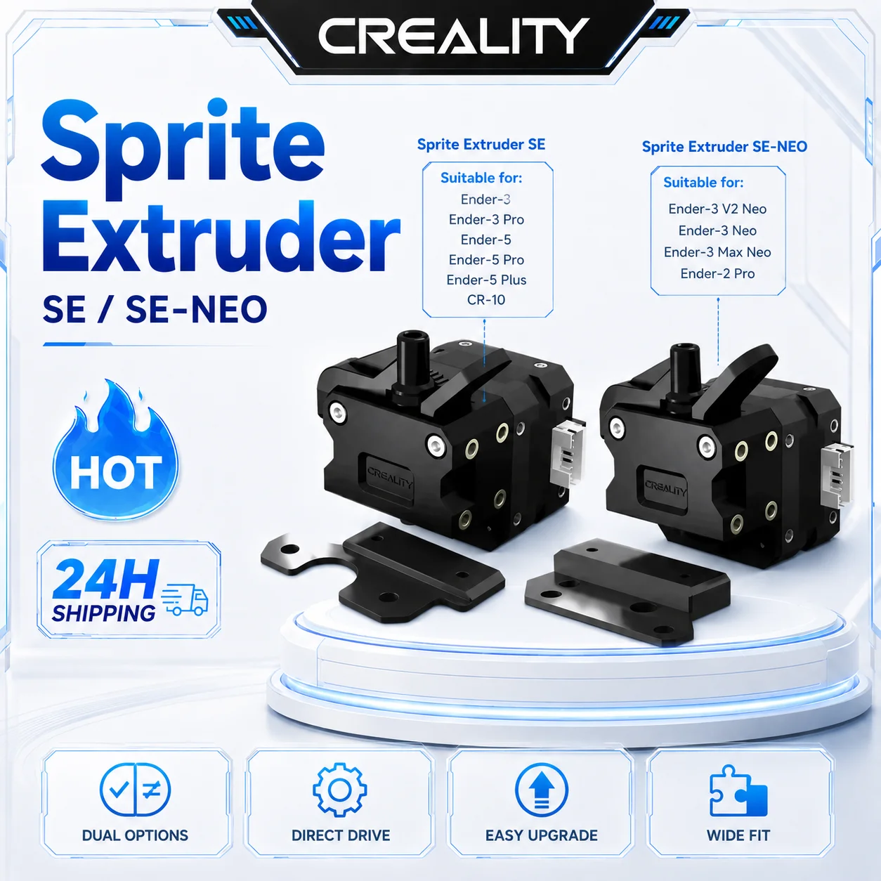 Image of Offizieller Creality Sprite Extruder Se/se-neo 3.5:1 Dual Gear Upgrade für Ender 3 Neo/Ender 3 V2 Neo/Ender 3 Max Neo/Ender 2 Pro