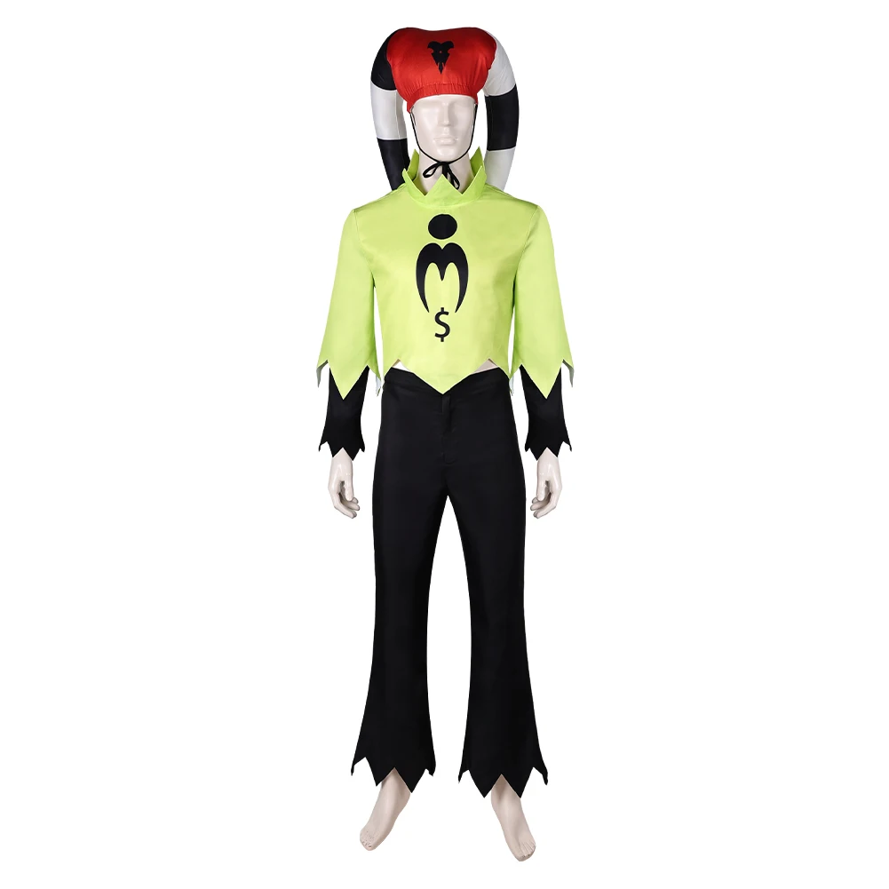 Blitzo Cosplay Fantasia Costume Disguise for Adult Men Tops Pants Hat Anime Roleplay Outfit Halloween Carnival Party Clothes