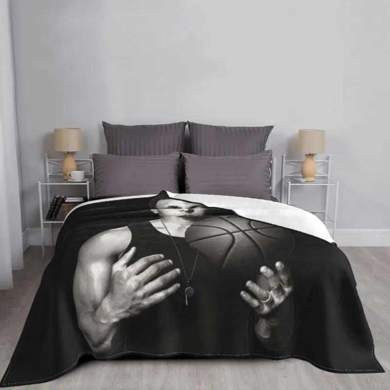 Stephen Curry Portrait Graphic Blanket Thick Flannel Breathable Cover Blanket Decorative Sofa