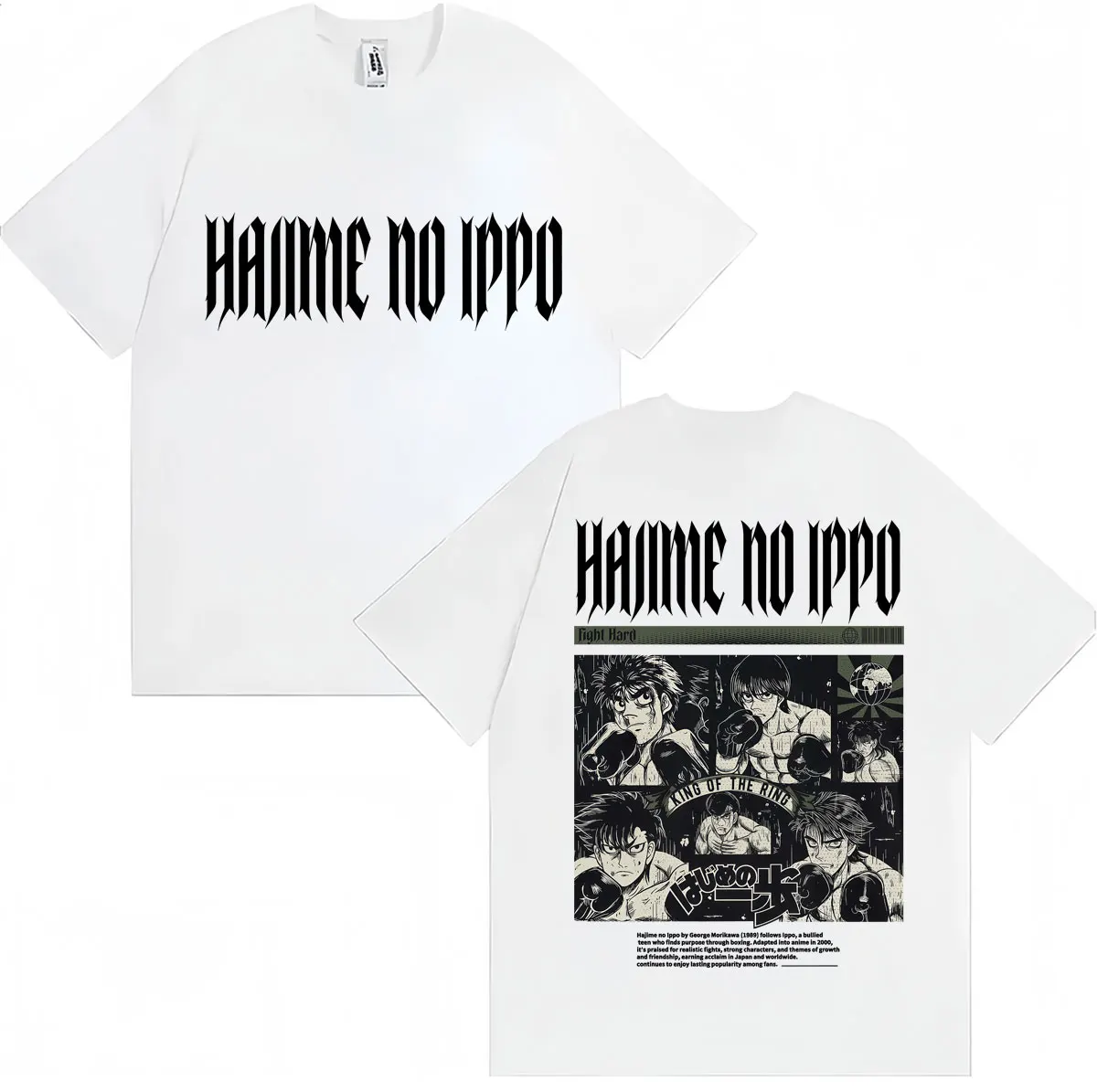 Japan Anime Hajime No Ippo Kamogawa Boxing Gym T Shirts Men Women Makunouchi Takamura Manga Vintage T-shirt Cotton Loose T Shirt