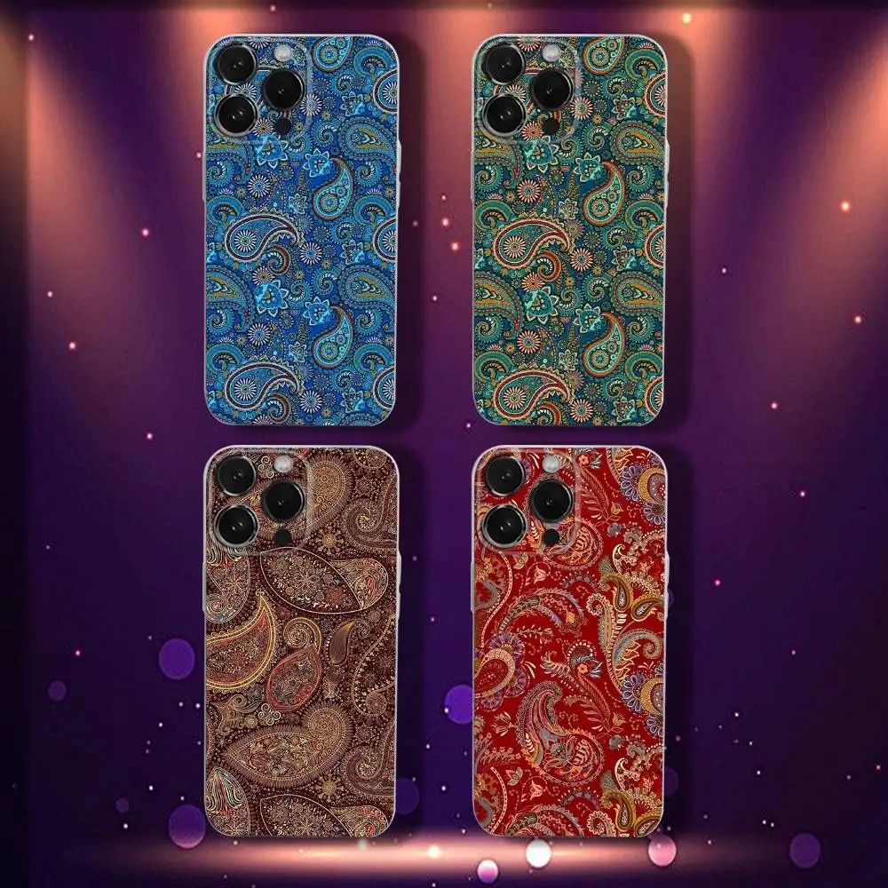 

Botejegheh paisley Persian Phone Case For iPhone 17,16,15,14,13,12,11 Pro,Max,Plus,X,XS,XR,SE4,E Mini Transparent Soft Cover