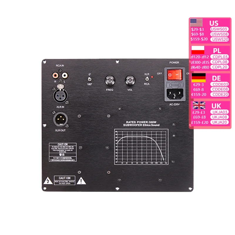 

TPA3255 digital subwoofer active speaker high-power balanced HIFI amplifier board