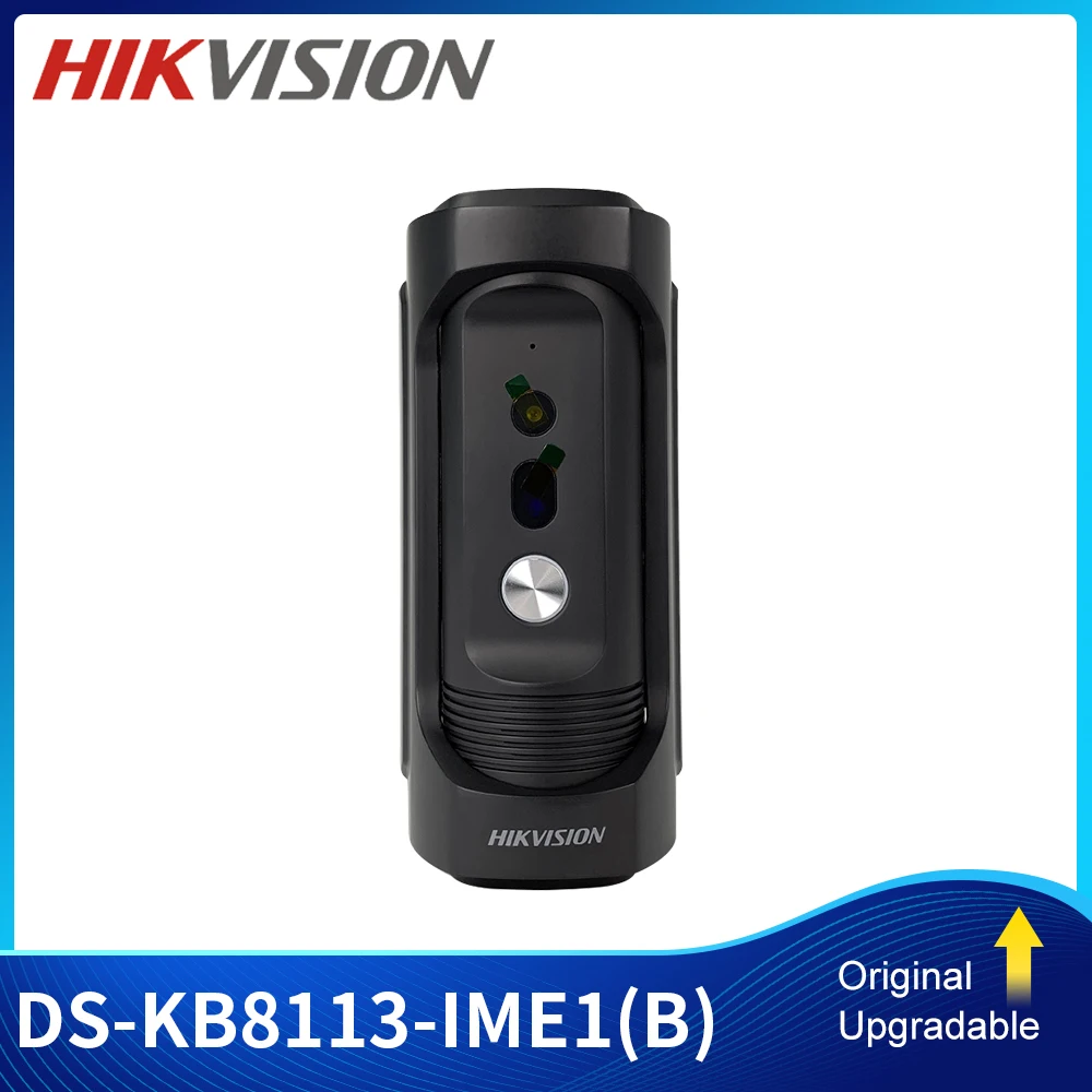 Hikvision กริ่งประตูโลหะพร้อมกล้องและอินเตอร์คอมแบบ2MP กันการทำลายสถานี DS-KB8113-IME1กริ่งประตูพร้อมกล้องอินเตอร์คอม