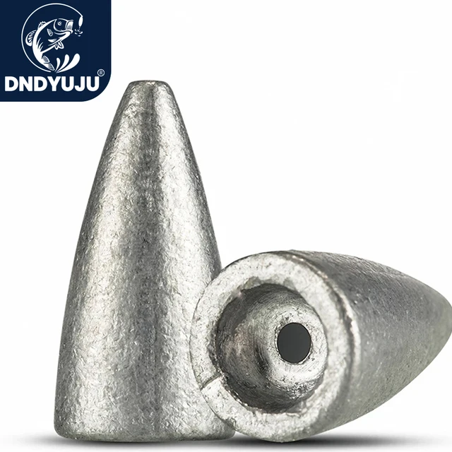 DNDYUJU 10 sztuk ciężarek ołowiany waga wędkarska 2/3.5/5/7/10/14/20g Bullet ciężarek ołowiany główka jigowa słodkowodnaTexas zestaw przyrządów wędkarskich