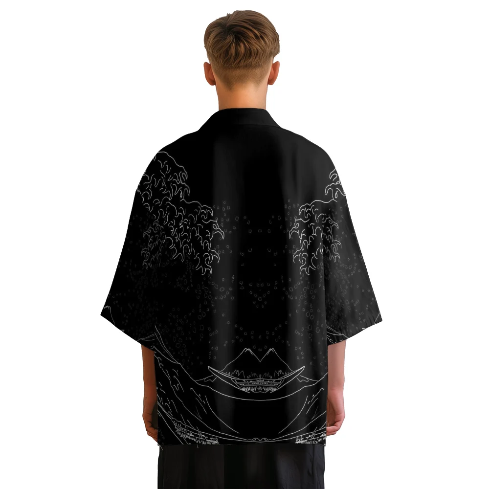 Sommer Kimono Cosplay Hawaii Hemd Männer Frauen Mode Strickjacke Retro Kimono Yukata japanische Kleidung Strand Bade mäntel Haori